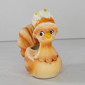 Vintage Josef Originals Turkey Toothpick Holder Miniature Figurine